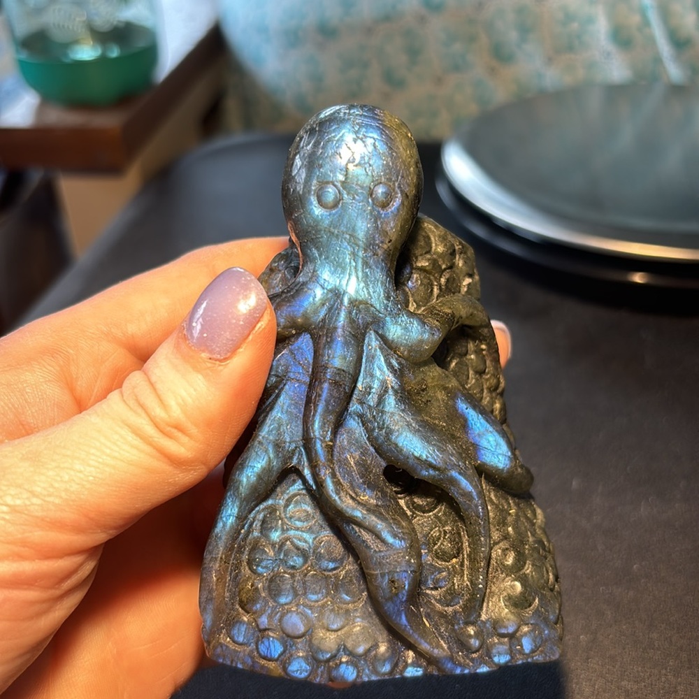 Labradorite Octopus Carving (LABC3) - Picture 4 of 6